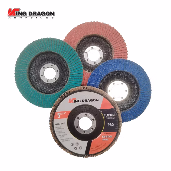 125*22mm Zironia & Aluminum Oxide Flap Disk Flap Disc for Metal (Professional Manufacturer)