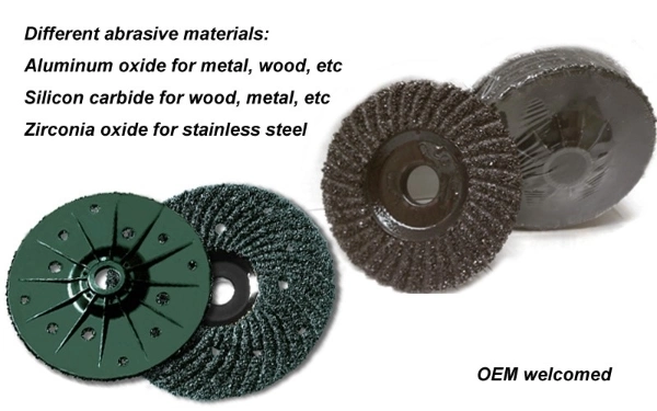 Silicon Carbide Abrasive Tools Mesh Cover Flexible Flap Disc Grinding Wheel