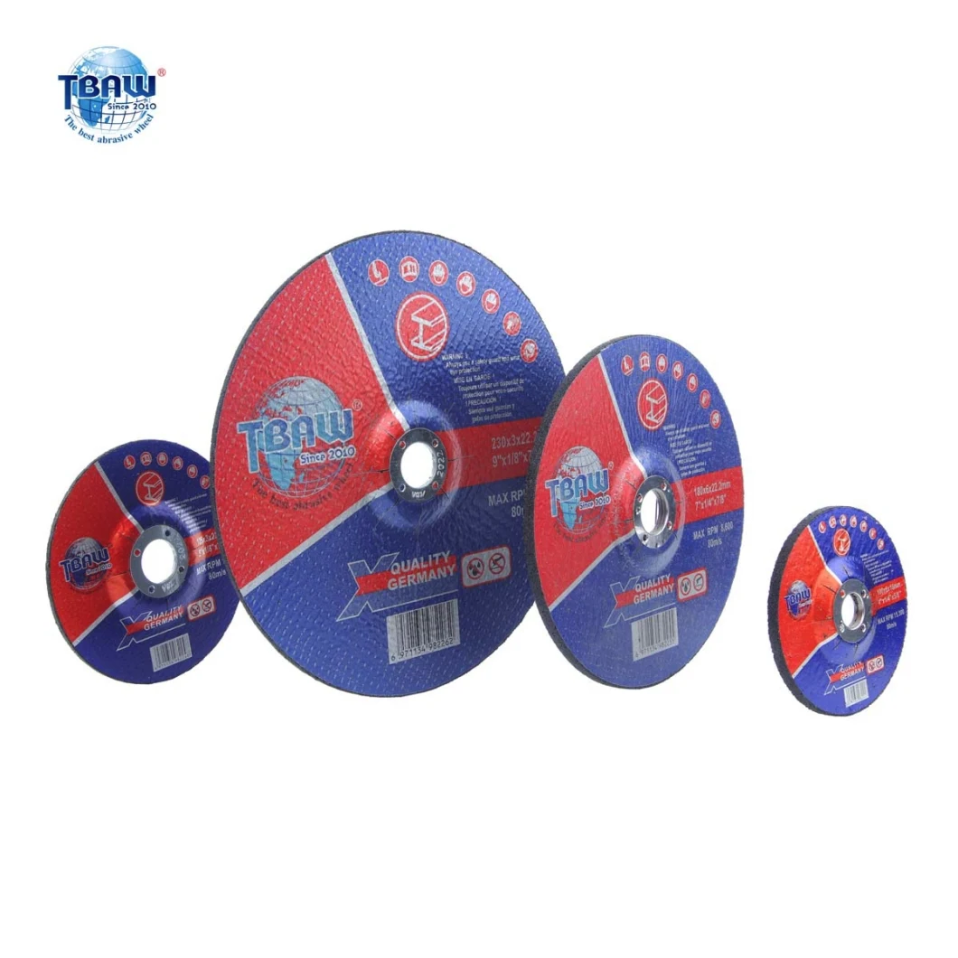 4 Inch Abrasive Cut-off Wheel 100X6X16mm Metal Depressed Center Grinding Disc