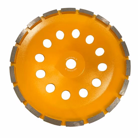 Сегментированный двухрядный шлифовальный круг с алмазной чашкой.
