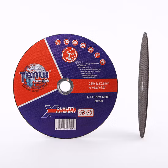9-дюймовый T41 230*3,0*22 мм профессиональное качество режущий диск по металлу электроинструменты плоский